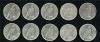 Image #2 of auction lot #1009: United States two rolls (forty coins) of Peace Silver Dollars consisti...